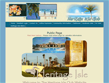 Tablet Screenshot of heritageisleclub.com